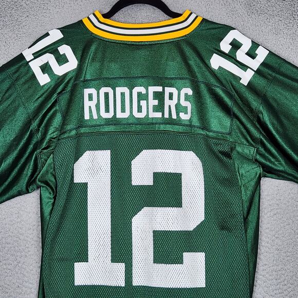 GREEN BAY PACKERS Jersey Mens Medium Green AARON RODGERS NFL ONFIELD ADIDAS - Picture 9 of 16